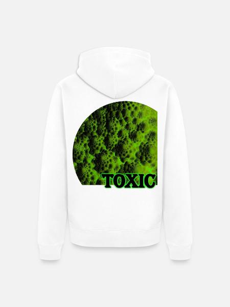 Toxisches, dunkles Romanesco - Unisex Premium Bio Zip Hoodie - Weiß