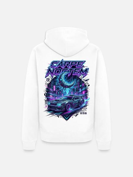 Carpe_Noctem_-_Cyberpunk_-_1 - Unisex Premium Bio Zip Hoodie - Weiß
