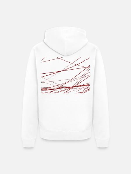 Design Stromkabel durcheinander - Unisex Premium Bio Zip Hoodie - Weiß