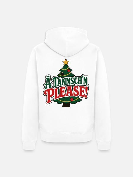 Ä Tännsch'n Please – Christmas Vibes - Unisex Premium Bio Zip Hoodie - Weiß