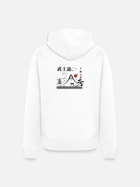 Berg Fuji - Unisex Premium Bio Zip Hoodie - Weiß