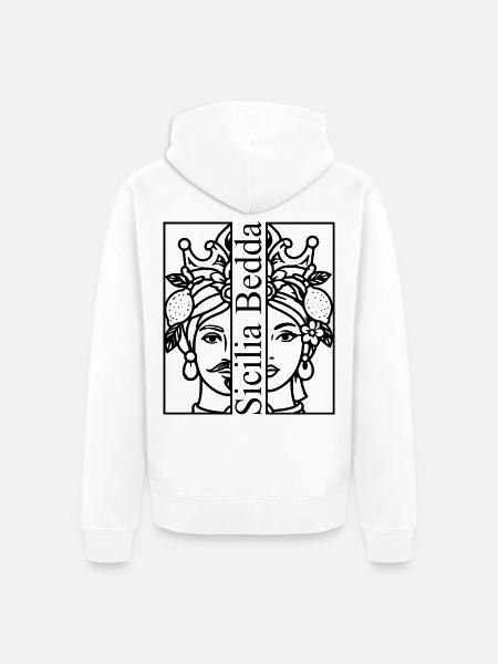 Sicilia Bedda - Unisex Premium Bio Zip Hoodie - Weiß