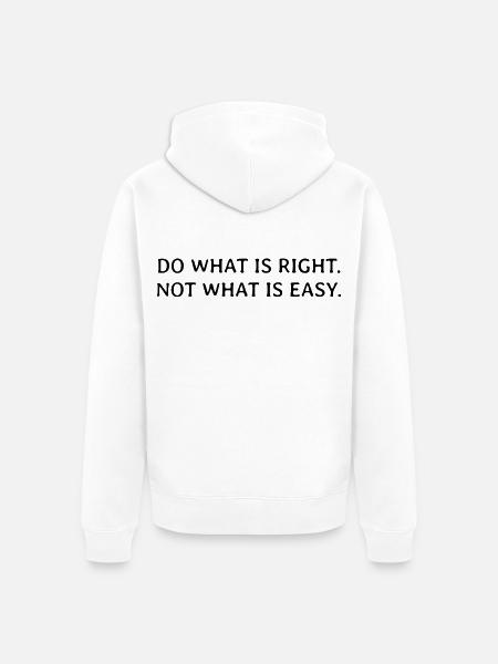 Mindset Spruch - Unisex Premium Bio Zip Hoodie - Weiß