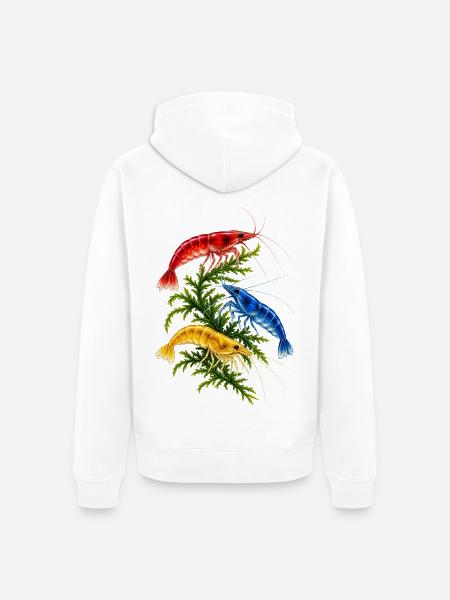 Garnelengarten – bunte Unterwasserwelt - Unisex Premium Bio Zip Hoodie - Weiß