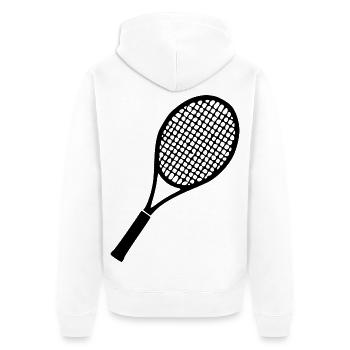 Tennisschläger Tennis Geschenk Tennisspieler - Unisex Premium Bio Zip Hoodie - Weiß - Hinten - Thijin (182cm)