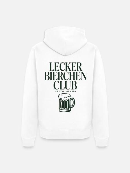 Lecker Bierchen Club - Unisex Premium Bio Zip Hoodie - Weiß