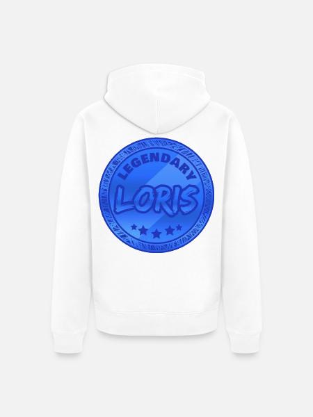 Geschenkidee Loris - Unisex Premium Bio Zip Hoodie - Weiß
