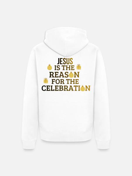 Weihnachtsfeier - Unisex Premium Bio Zip Hoodie - Weiß