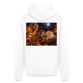 Chico 11: Halloween mit Monster 2026 - Unisex Premium Bio Zip Hoodie - Weiß - Hinten - Thijin (182cm)