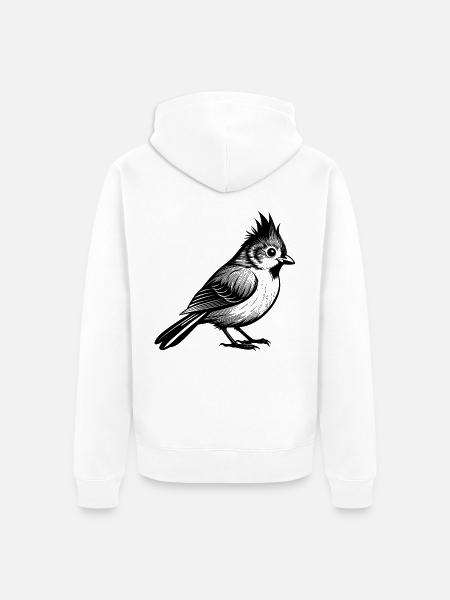 Büschelmeisen - Unisex Premium Bio Zip Hoodie - Weiß