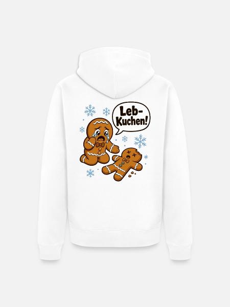 Leb-Kuchen! – Winterzeit - Unisex Premium Bio Zip Hoodie - Weiß