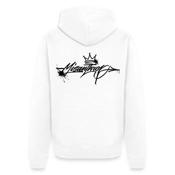 urban calligraphy - Unisex Premium Bio Zip Hoodie - Weiß - Hinten - Thijin (182cm)