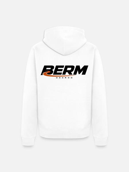 ODDROO Berm – Mountainbike & Anliegerkurve - Unisex Premium Bio Zip Hoodie - Weiß