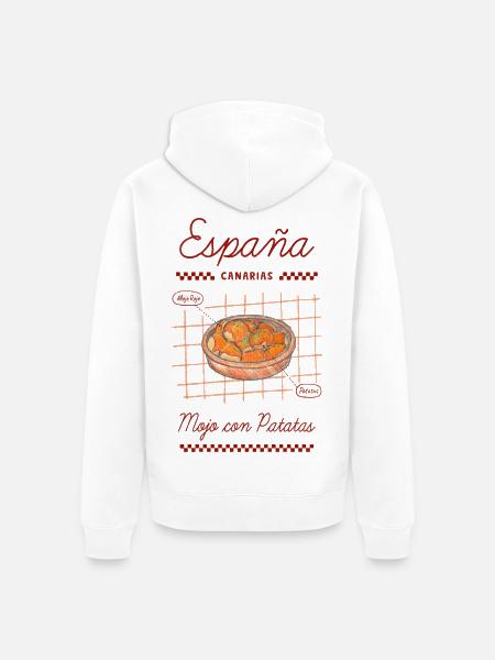 Mojo mit Kartoffeln - Unisex Premium Bio Zip Hoodie - Weiß