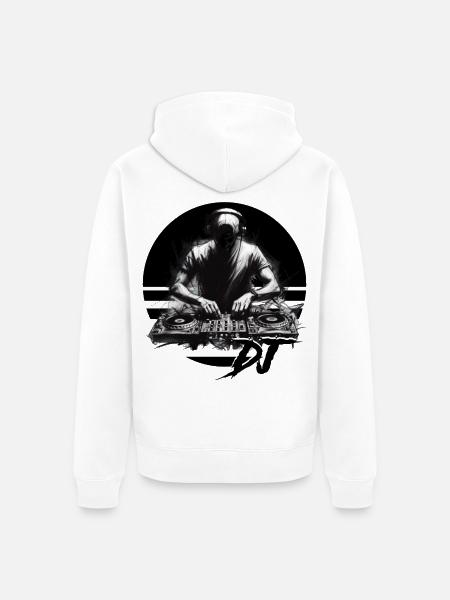 DJ - Unisex Premium Bio Zip Hoodie - Weiß