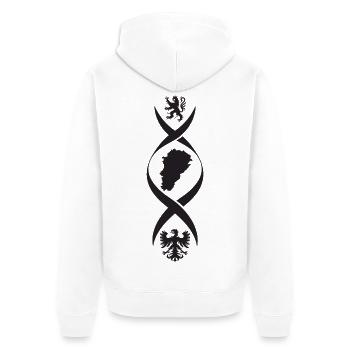 Lion Map Eagle lustiges Geschenk-T-Shirt - Unisex Premium Bio Zip Hoodie - Weiß - Hinten - Thijin (182cm)
