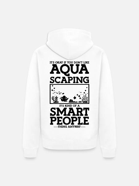 Aquarist Aquascaping Humor - Unisex Premium Bio Zip Hoodie - Weiß