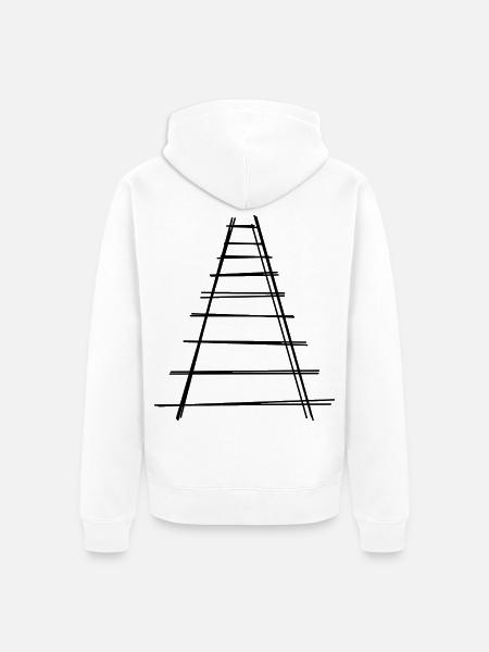 Gleis handgezeichnet - Unisex Premium Bio Zip Hoodie - Weiß