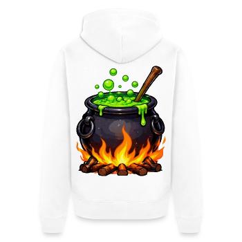 Kessel des Zaubertranks - Unisex Premium Bio Zip Hoodie - Weiß - Hinten - Thijin (182cm)