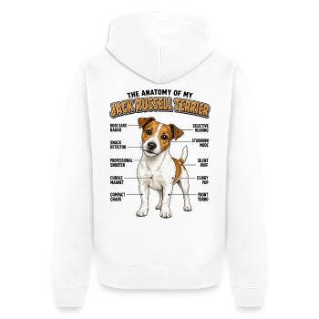Jack Russell Terrier Hundebesitzer T Jack Russell  - Unisex Premium Bio Zip Hoodie - Weiß - Hinten - Thijin (182cm)