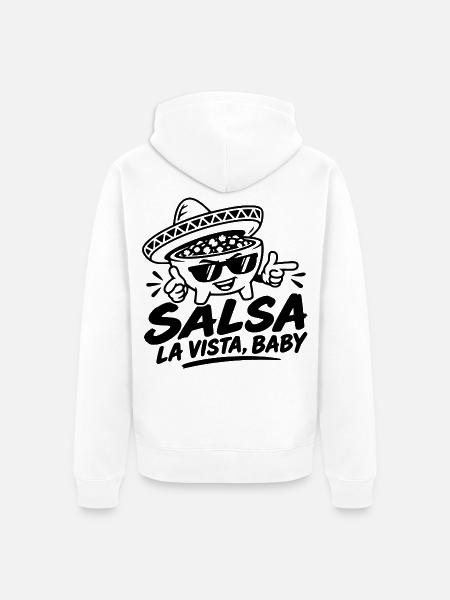 Salsa La Vista, Baby! - Unisex Premium Bio Zip Hoodie - Weiß