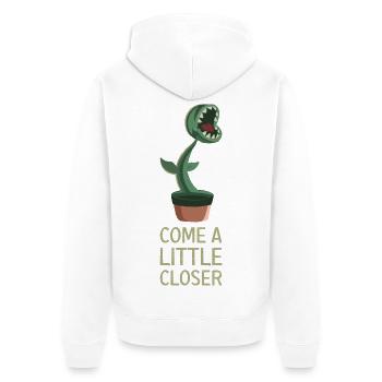 Come A Little Closer Venusfliegenfalle Pflanze - Unisex Premium Bio Zip Hoodie - Weiß - Hinten - Thijin (182cm)