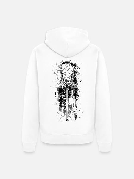 Lacrosseschläger - Unisex Premium Bio Zip Hoodie - Weiß