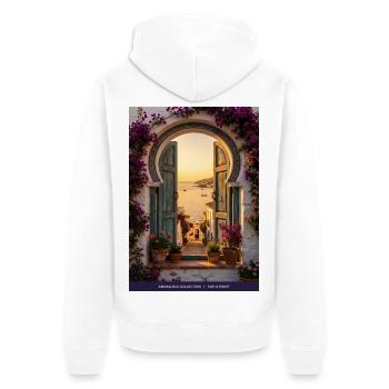 Seaview Arch Andalusia - Unisex Premium Bio Zip Hoodie - Weiß - Hinten - Thijin (182cm)