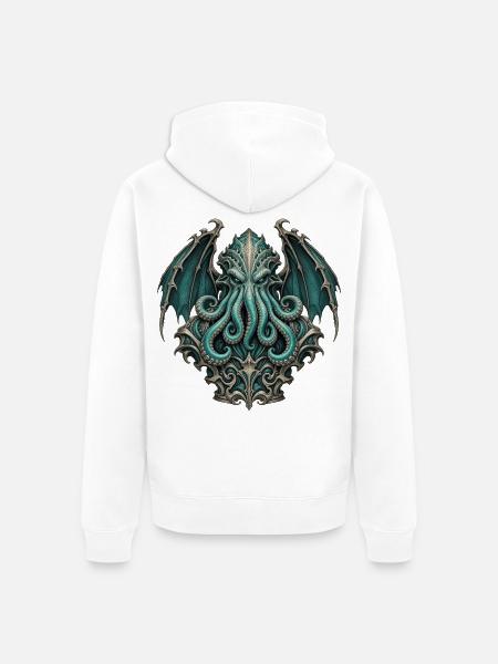 Eldritch Tentakelidol - Unisex Premium Bio Zip Hoodie - Weiß