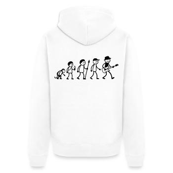  E-Gitarre Gitarristen Gitarrenspieler Musiker - Unisex Premium Bio Zip Hoodie - Weiß - Hinten - Thijin (182cm)