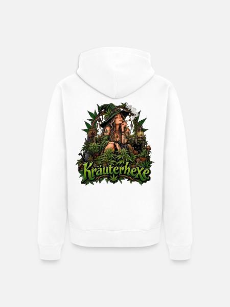 Kräuterhexe  - Unisex Premium Bio Zip Hoodie - Weiß