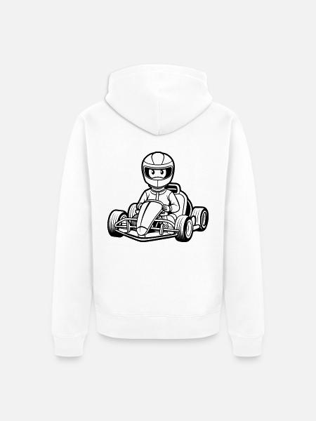 Go-Kart - Unisex Premium Bio Zip Hoodie - Weiß