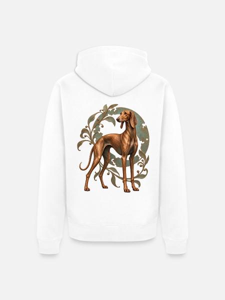 Mudhol Hound - Unisex Premium Bio Zip Hoodie - Weiß