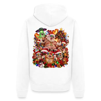 Ziemlich hässliches Weihnachten Pullover Motiv - Unisex Premium Bio Zip Hoodie - Weiß - Hinten - Thijin (182cm)
