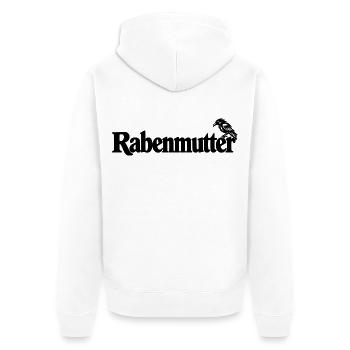 Rabenmutter - Rabe - Mutter - Mama - Mami - Unisex Premium Bio Zip Hoodie - Weiß - Hinten - Thijin (182cm)