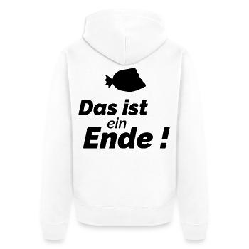 Das ist ein Ende - Unisex Premium Bio Zip Hoodie - Weiß - Hinten - Thijin (182cm)