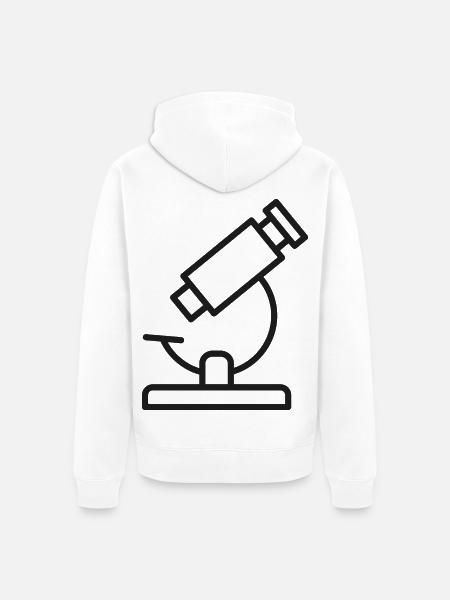 Mikroskoplinien-Symbol - Unisex Premium Bio Zip Hoodie - Weiß