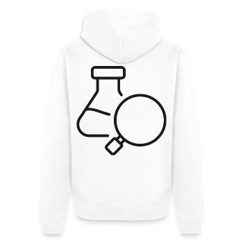 Laboranalyse-Wissenschaftssymbol - Unisex Premium Bio Zip Hoodie - Weiß - Hinten - Thijin (182cm)