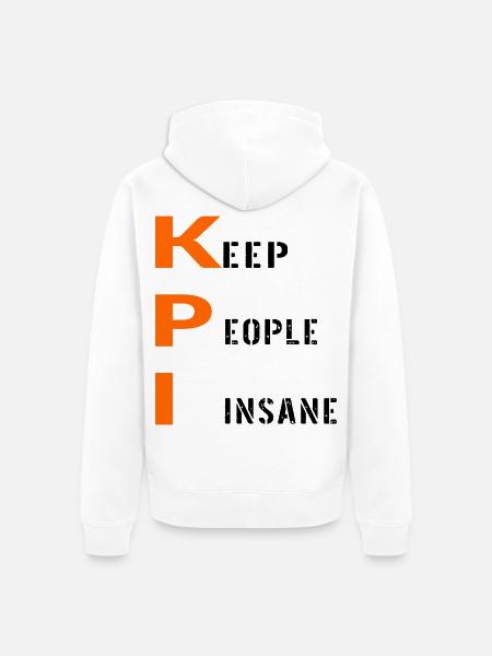 BÜRO-KPI-MITARBEITER - Unisex Premium Bio Zip Hoodie - Weiß