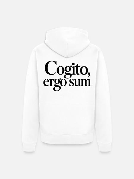 Cogito, ergo sum - Unisex Premium Bio Zip Hoodie - Weiß