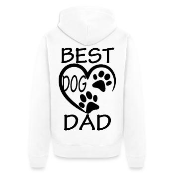 Dog dog - Unisex Premium Bio Zip Hoodie - Weiß - Hinten - Thijin (182cm)