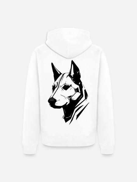 Dog dog - Unisex Premium Bio Zip Hoodie - Weiß