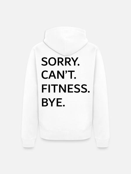 Funny fitness - Unisex Premium Bio Zip Hoodie - Weiß