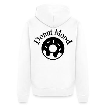 Funny donut - Unisex Premium Bio Zip Hoodie - Weiß - Hinten - Thijin (182cm)