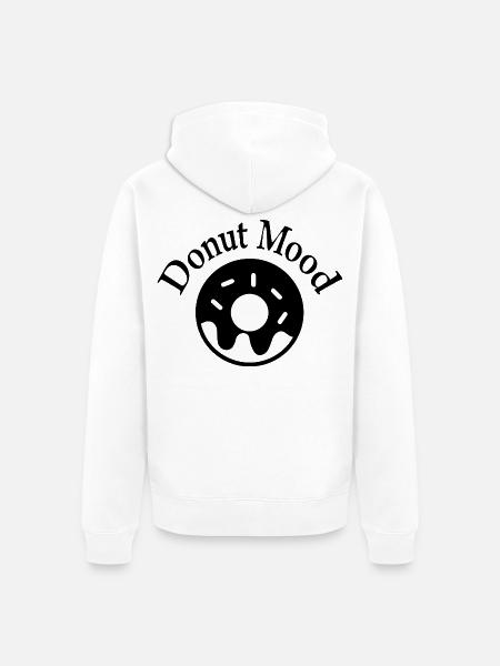 Funny donut - Unisex Premium Bio Zip Hoodie - Weiß