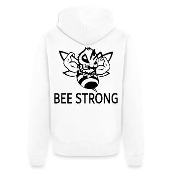 Funny bees - Unisex Premium Bio Zip Hoodie - Weiß - Hinten - Thijin (182cm)