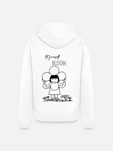 Let yourself BLOOM - Unisex Premium Bio Zip Hoodie - Weiß