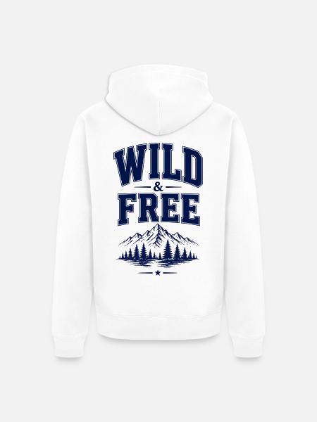 Wild & Free 2026 - Unisex Premium Bio Zip Hoodie - Weiß