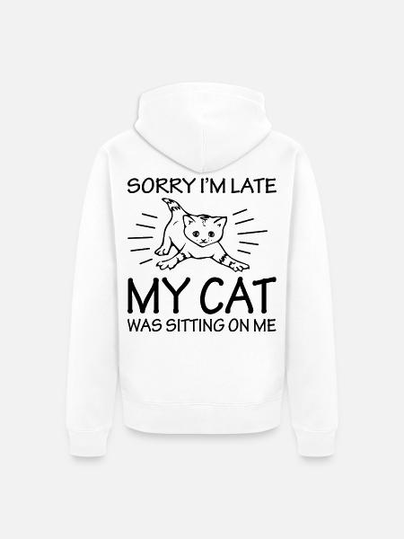 Cat cat - Unisex Premium Bio Zip Hoodie - Weiß