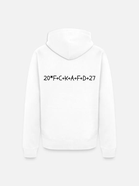 20-FCK-AFD-27_STERNSINGER_-_CHRISTEN_GEGEN_AFD- - Unisex Premium Bio Zip Hoodie - Weiß